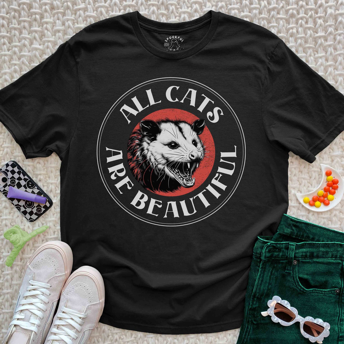 All Cats Are Beautiful Tee - Funny Possum T-Shirt