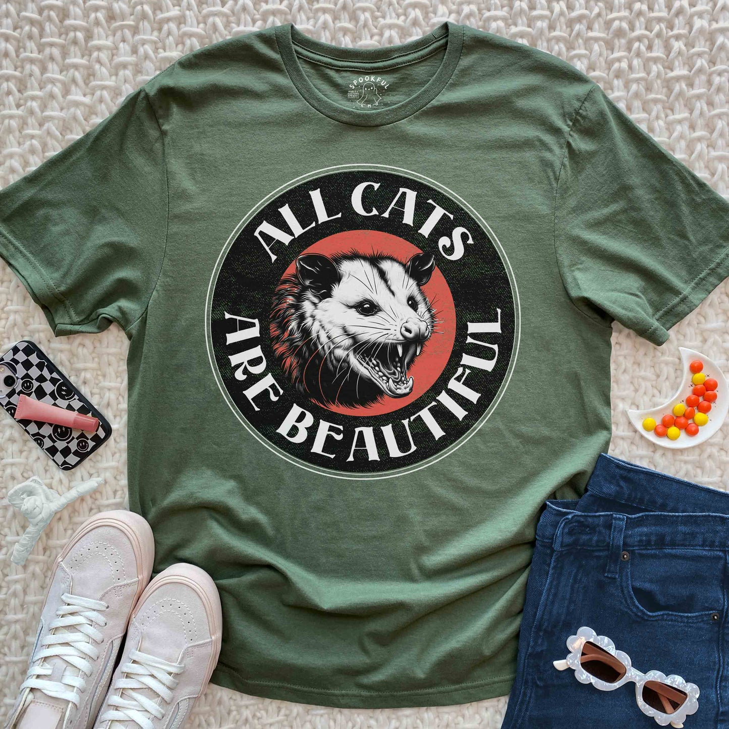 All Cats Are Beautiful Tee - Funny Possum T-Shirt