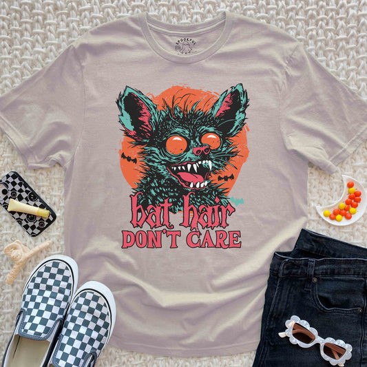 Bat Hair Don't Care Tee - Spooky Bat T-Shirt