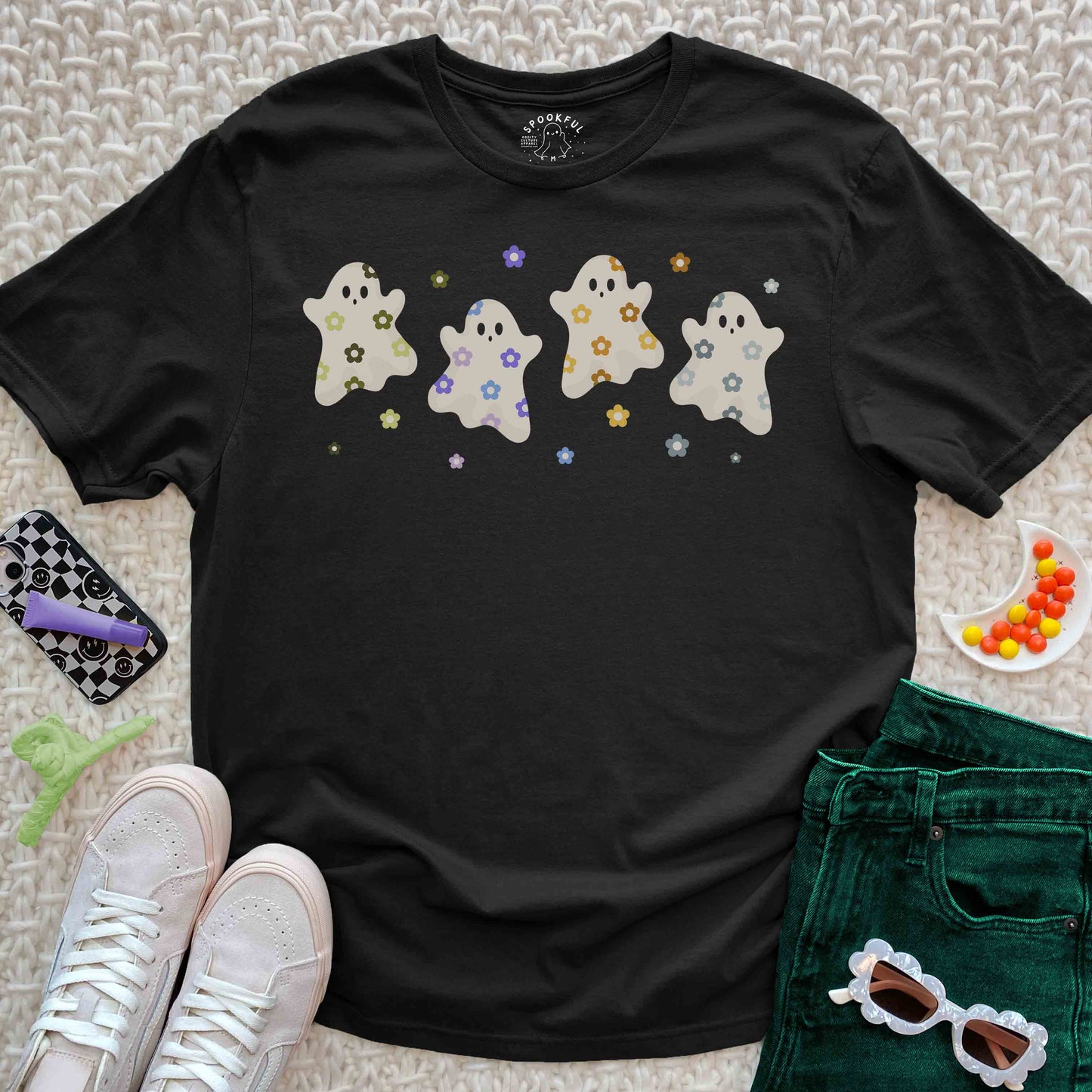 Bloomin' Boo Tee - Floral Ghost T-Shirt