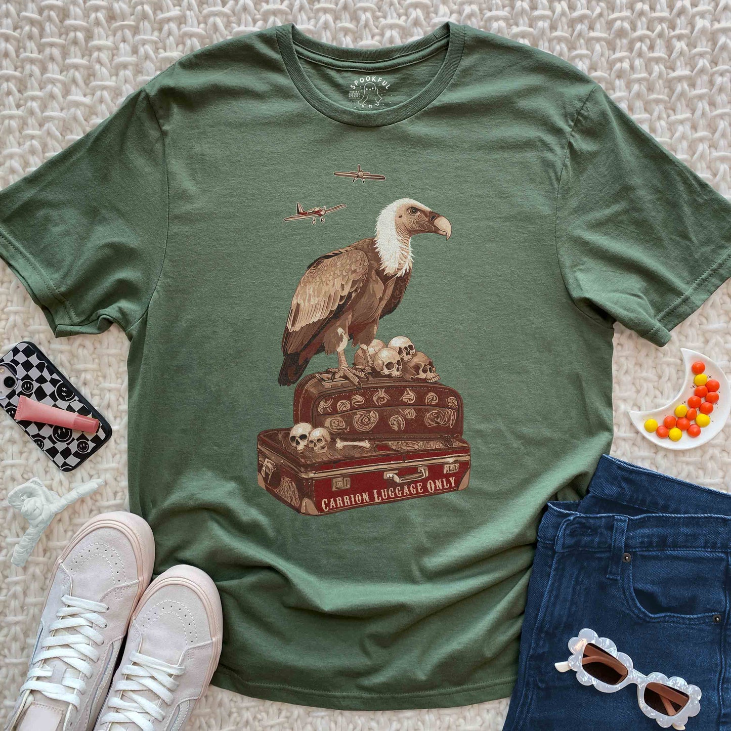 Carrion Luggage Only Tee - Vulture Travel T-Shirt