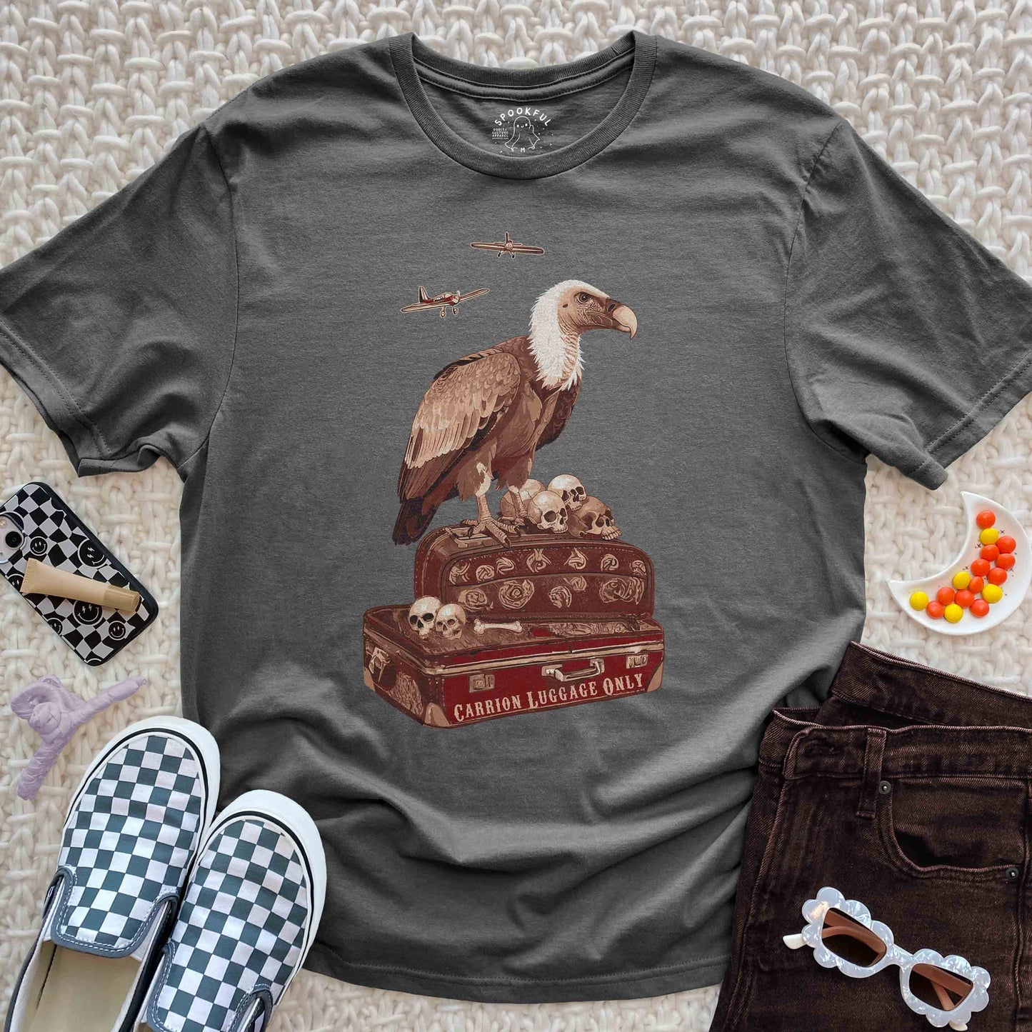 Carrion Luggage Only Tee - Vulture Travel T-Shirt