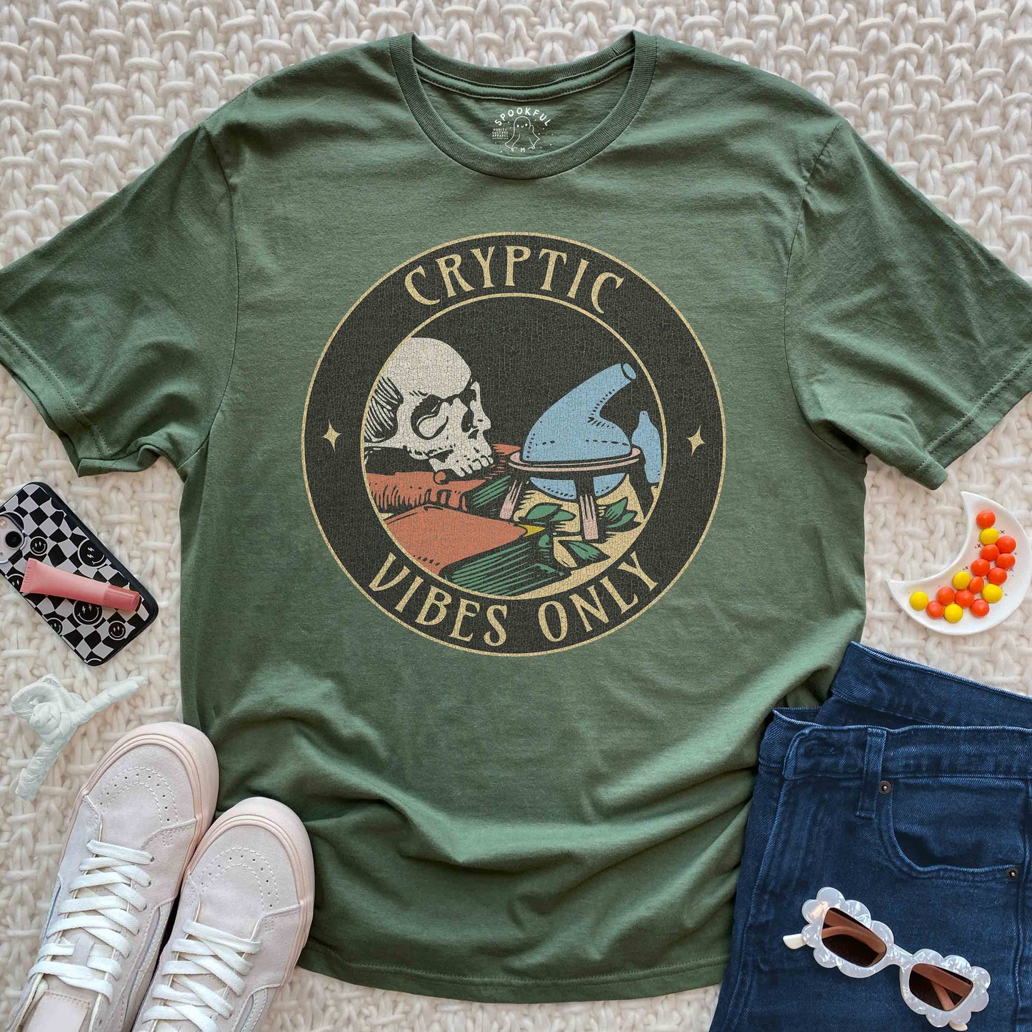 Cryptic Chemistry Tee - Apothecary Skull T-Shirt