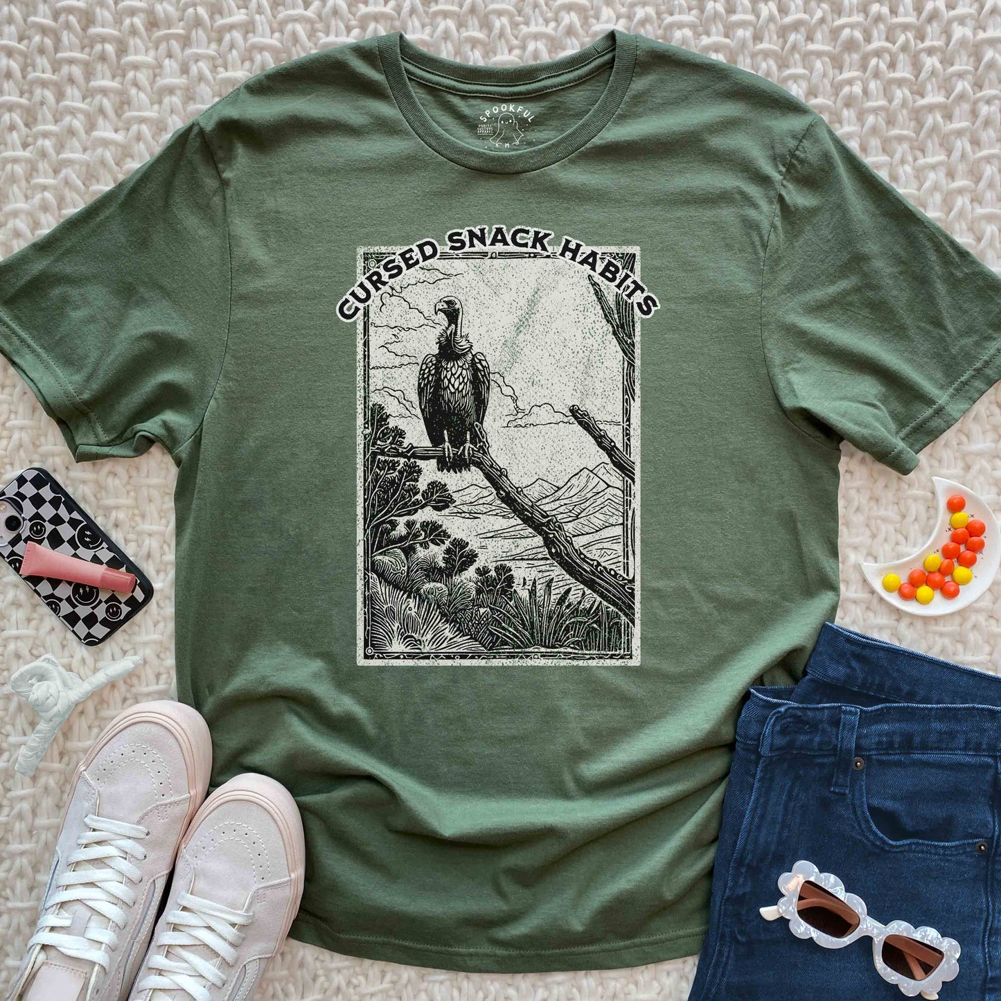 Cursed Snack Habits - Vulture T-Shirt