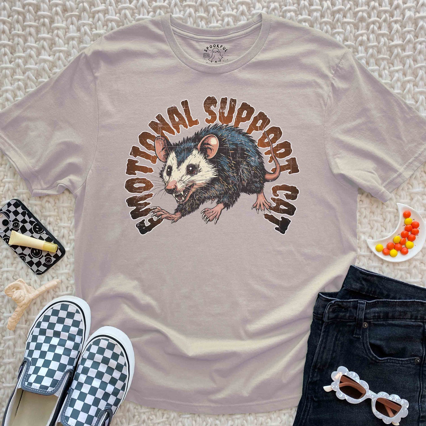 Emotional Support Cat Tee - Possum T-Shirt