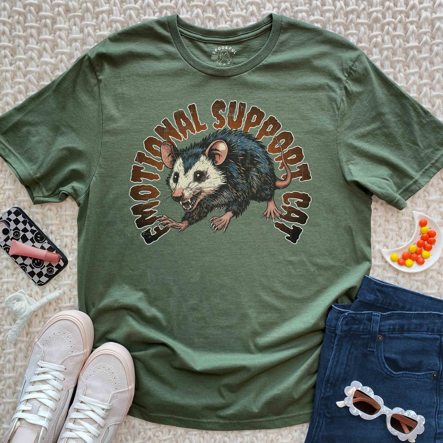 Emotional Support Cat Tee - Possum T-Shirt