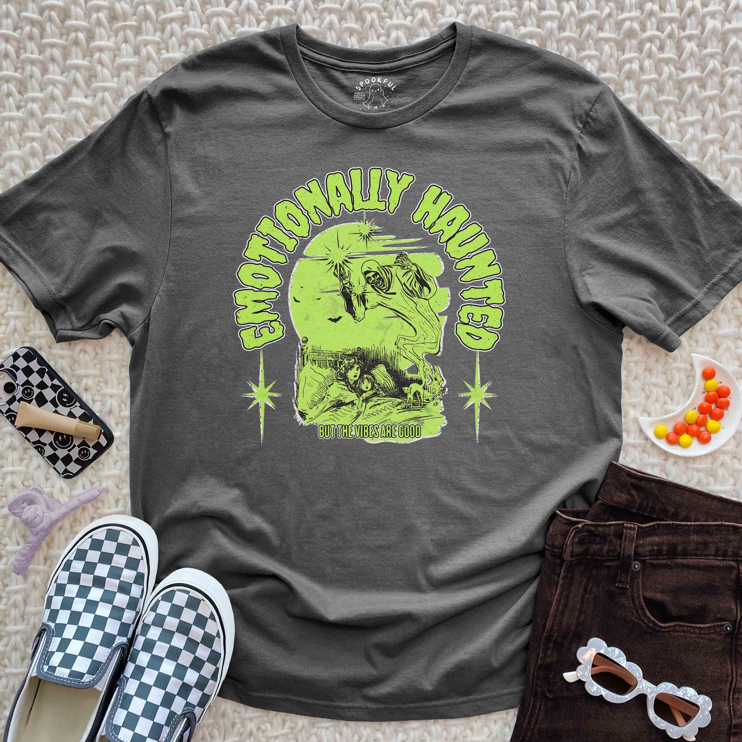 Emotionally Haunted Tee - Victorian Ghost T-Shirt