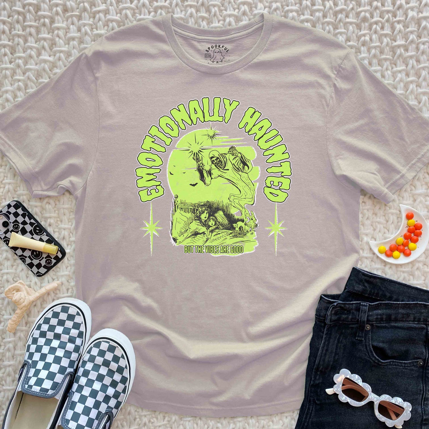 Emotionally Haunted Tee - Victorian Ghost T-Shirt