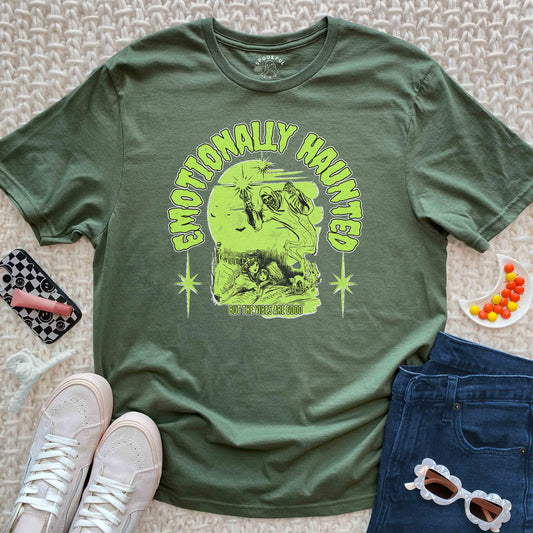 Emotionally Haunted Tee - Victorian Ghost T-Shirt