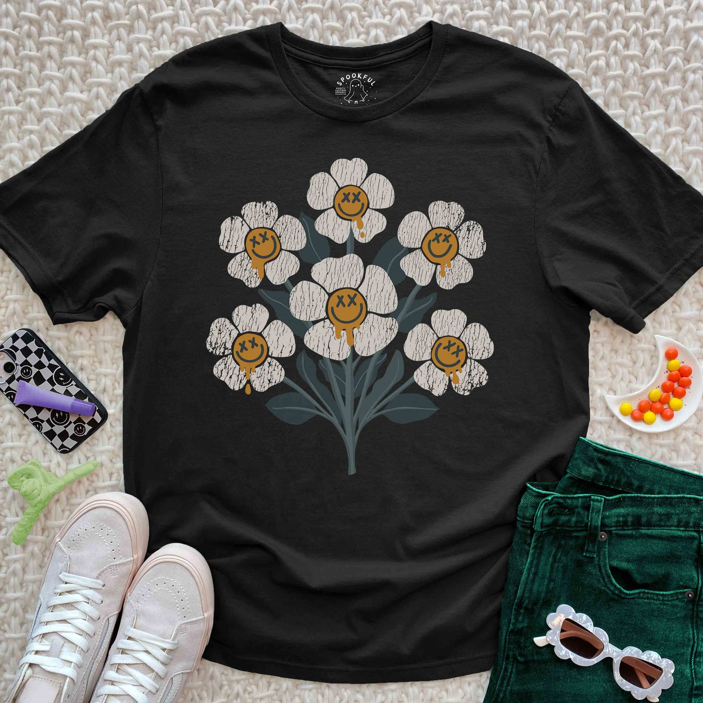 Faded Florals Tee - Dark Botanical T-Shirt