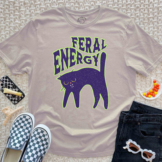Feral Energy Tee - Spooky Cat T-Shirt