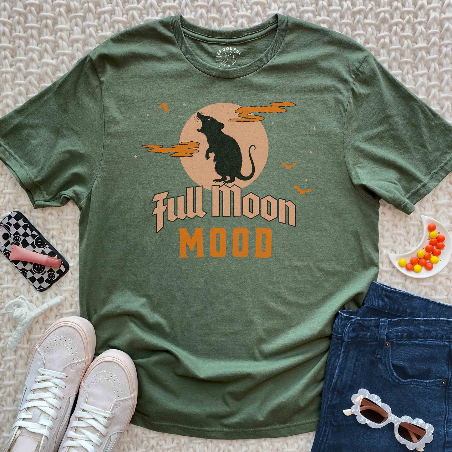 Full Moon Mood Tee - Howling Rat T-Shirt
