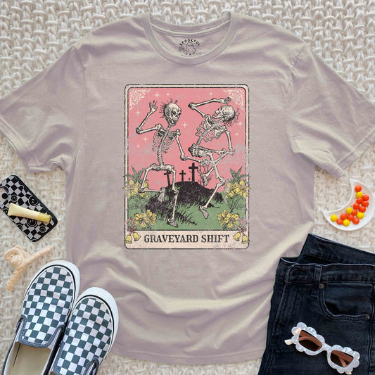 Graveyard Shift Tee - Tarot Dancing Skeleton T-Shirt