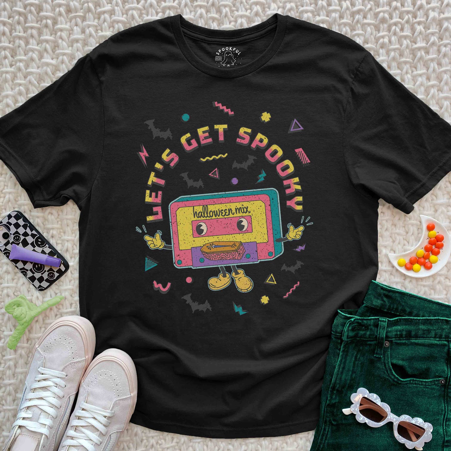 Let's Get Spooky Tee - Retro Halloween Music T-Shirt