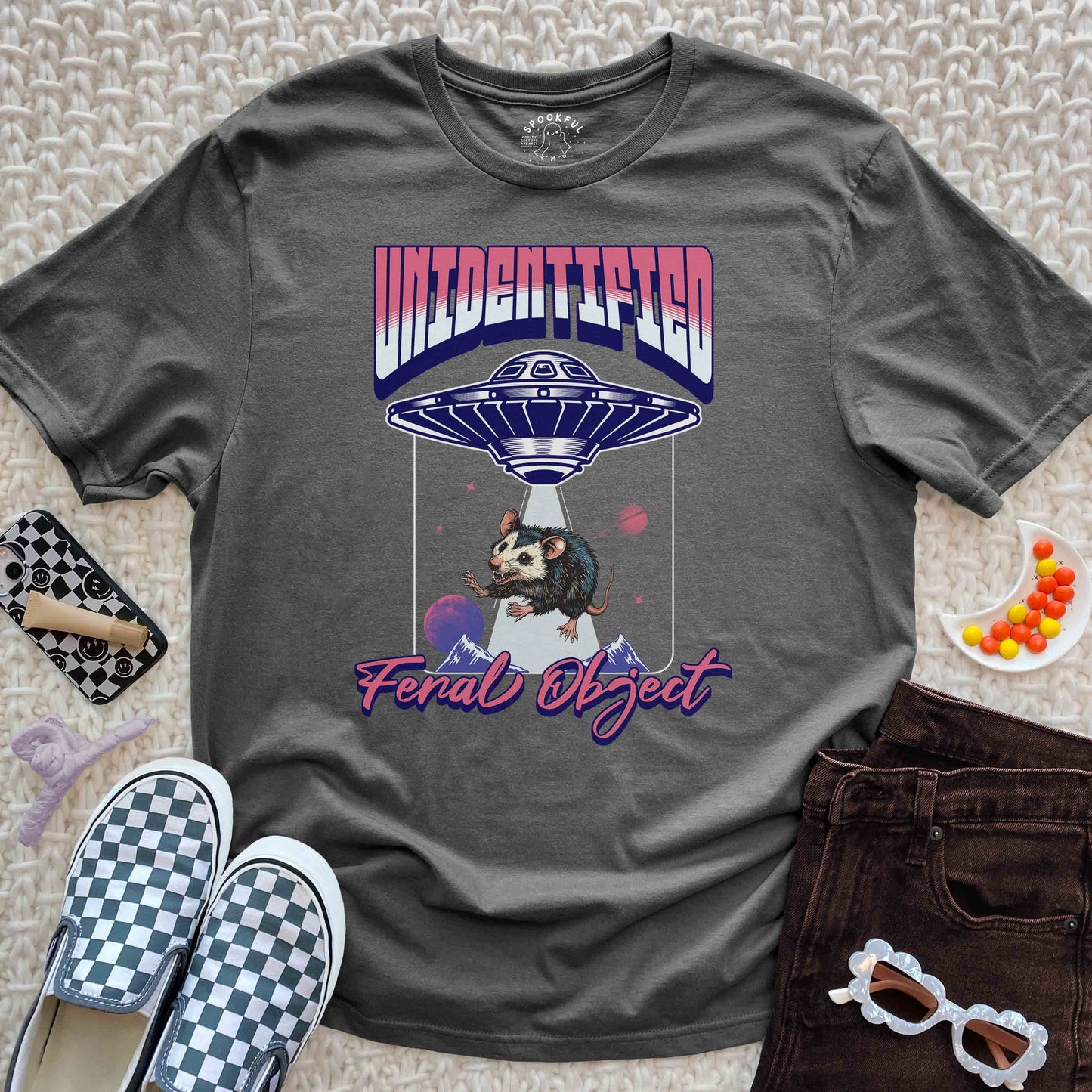 Unidentified Feral Object Tee - UFO Possum T-Shirt