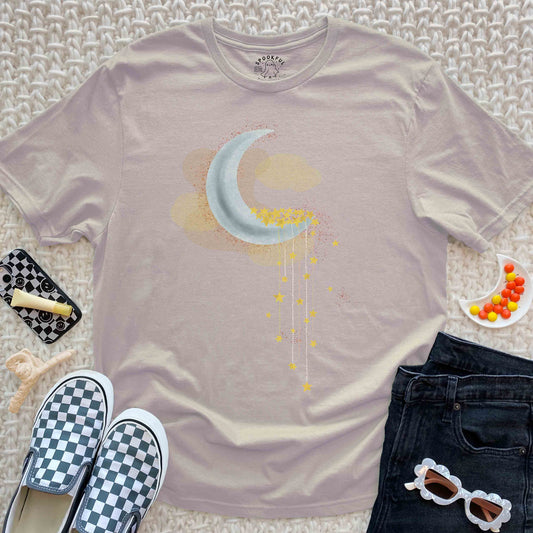 Twilight Drip Tee - Moon Stars Celestial T-Shirt