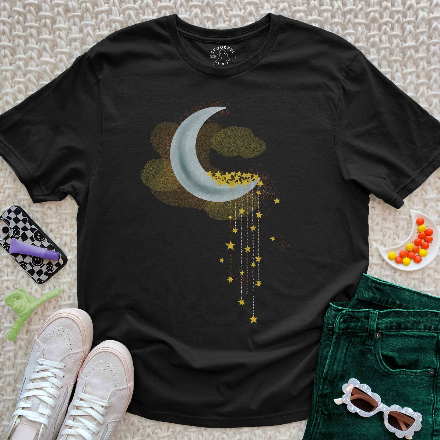 Twilight Drip Tee - Moon Stars Celestial T-Shirt