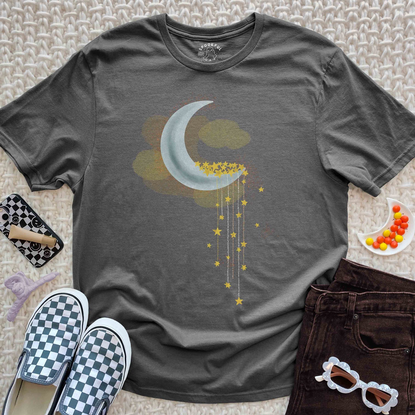 Twilight Drip Tee - Moon Stars Celestial T-Shirt