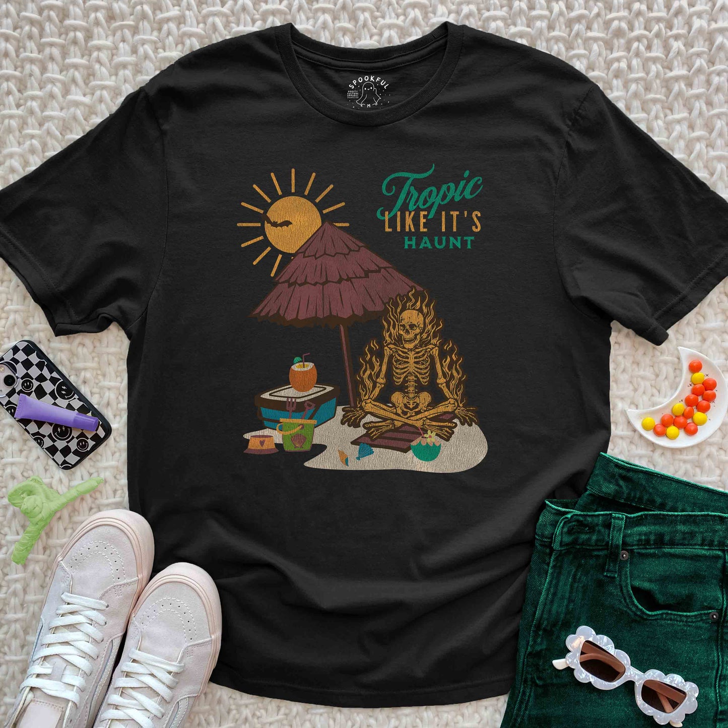Tropic like it's haunt Tee - Skeleton Beach T-Shirt