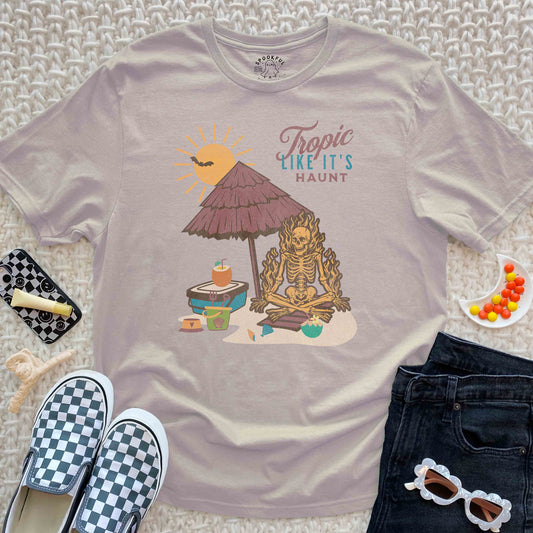 Tropic like it's haunt Tee - Skeleton Beach T-Shirt
