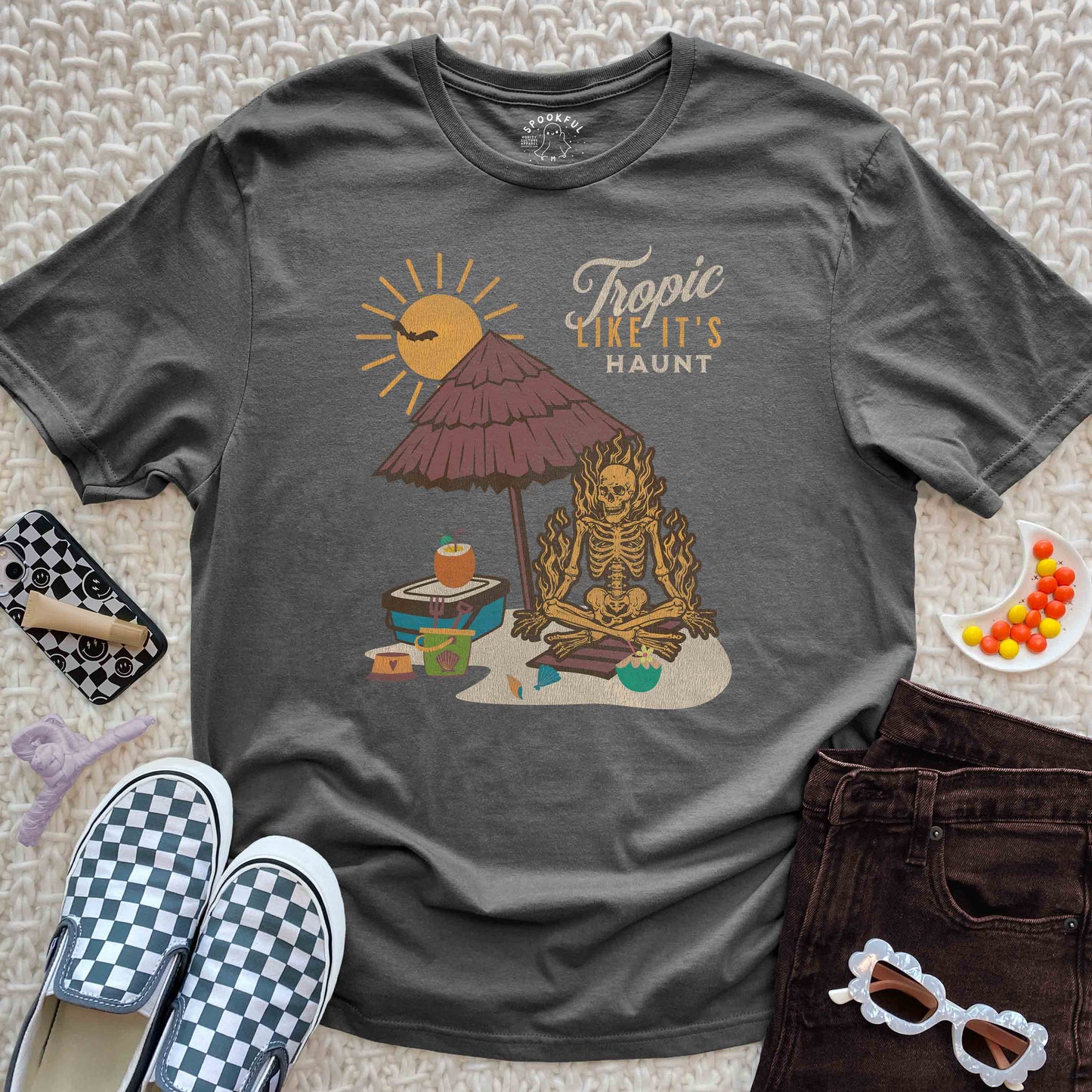 Tropic like it's haunt Tee - Skeleton Beach T-Shirt