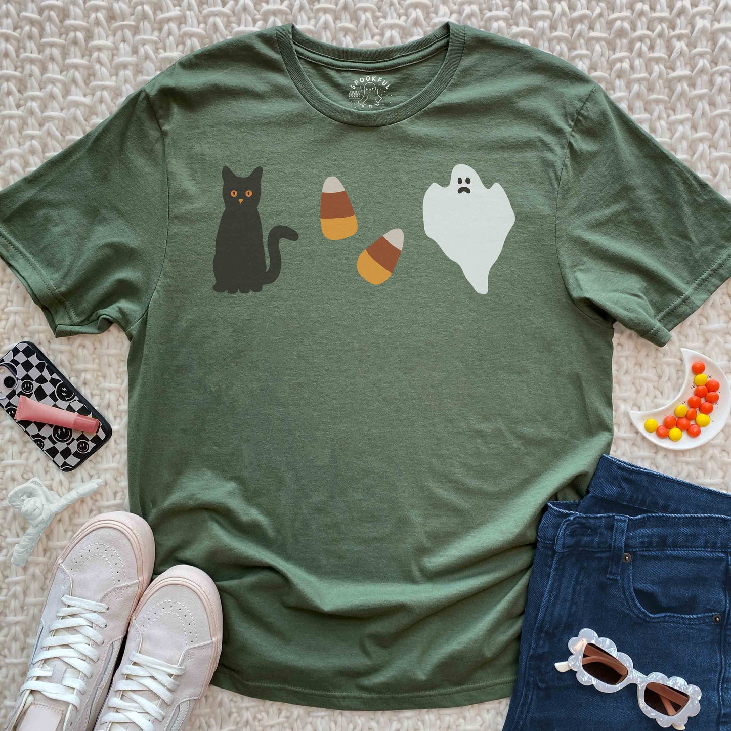Purranormal Tee - Ghost Cat Candy T-Shirt