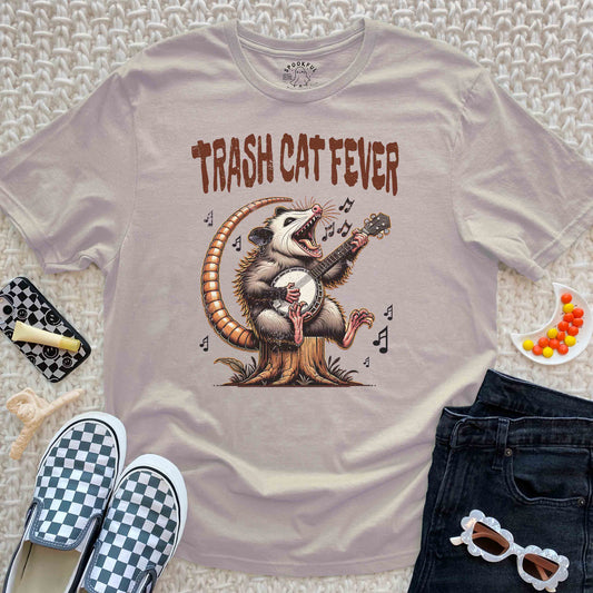 Trash Cat Fever Tee - Possum Banjo T-Shirt