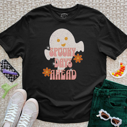 Spooky Days Ahead Tee - Retro Ghost T-Shirt