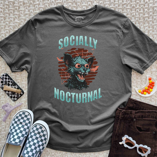 Socially Nocturnal Tee - Vampire Bat T-Shirt