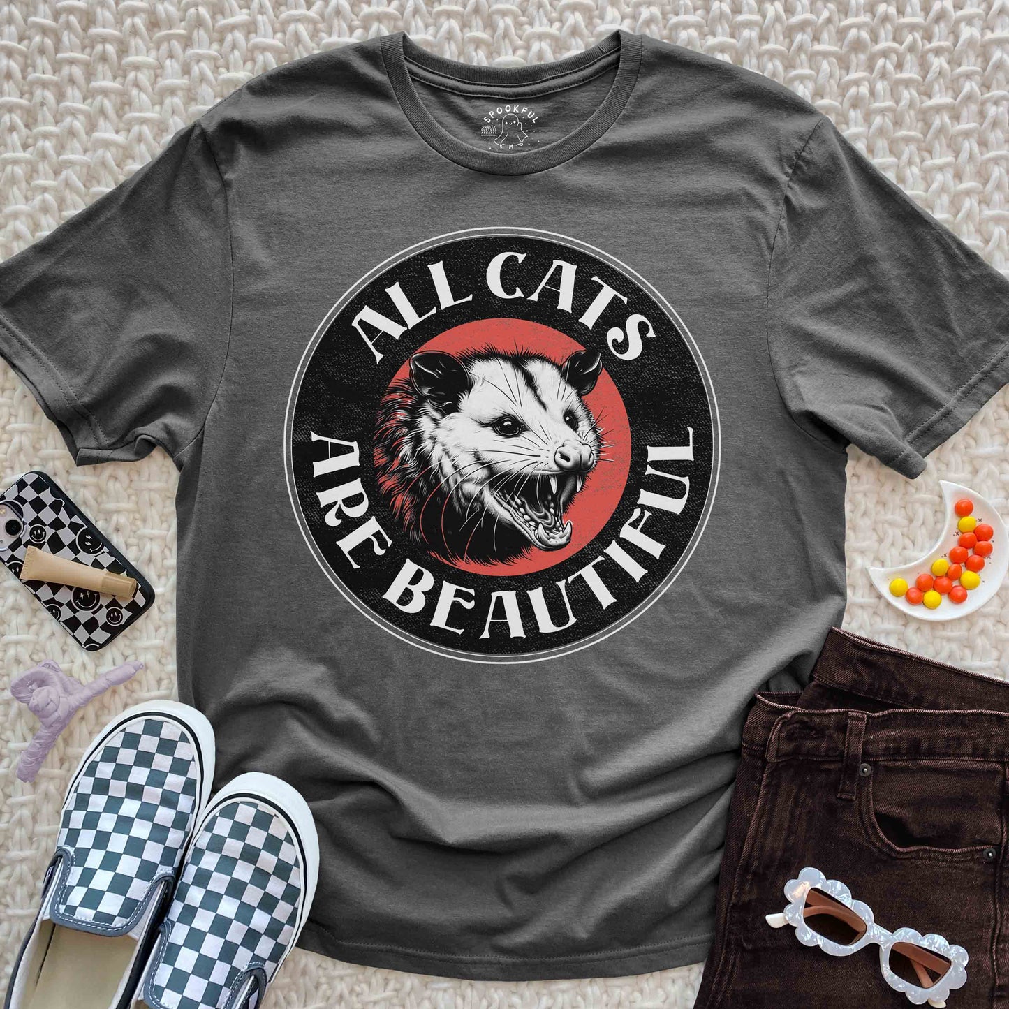 All Cats Are Beautiful Tee - Funny Possum T-Shirt