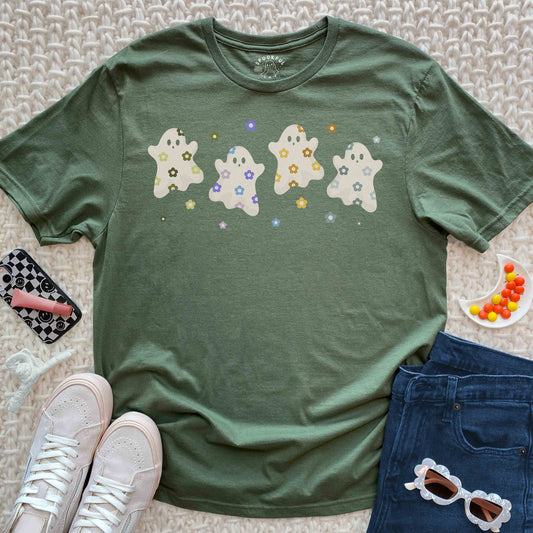 Bloomin' Boo Tee - Floral Ghost T-Shirt