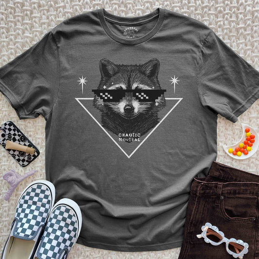 Chaotic Neutral Tee - Feral Raccoon T-Shirt