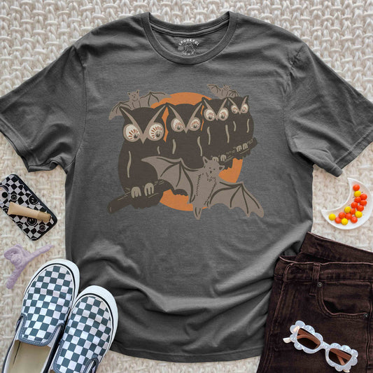 Gone Batty Tee - Retro Bat Owl T-Shirt
