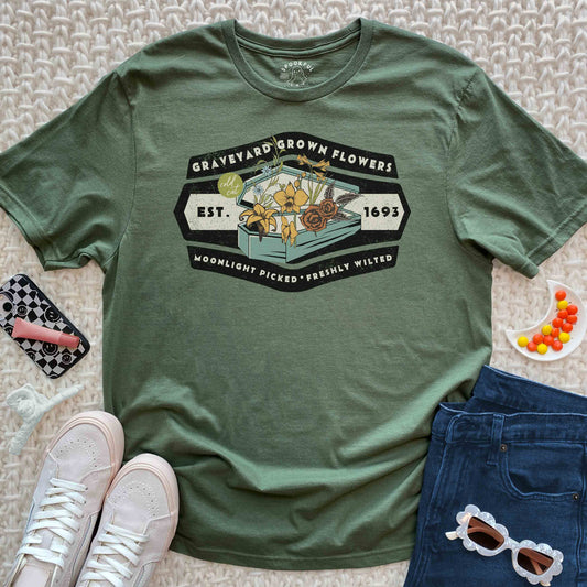 Graveyard Grown Tee - Vintage Floral T-Shirt