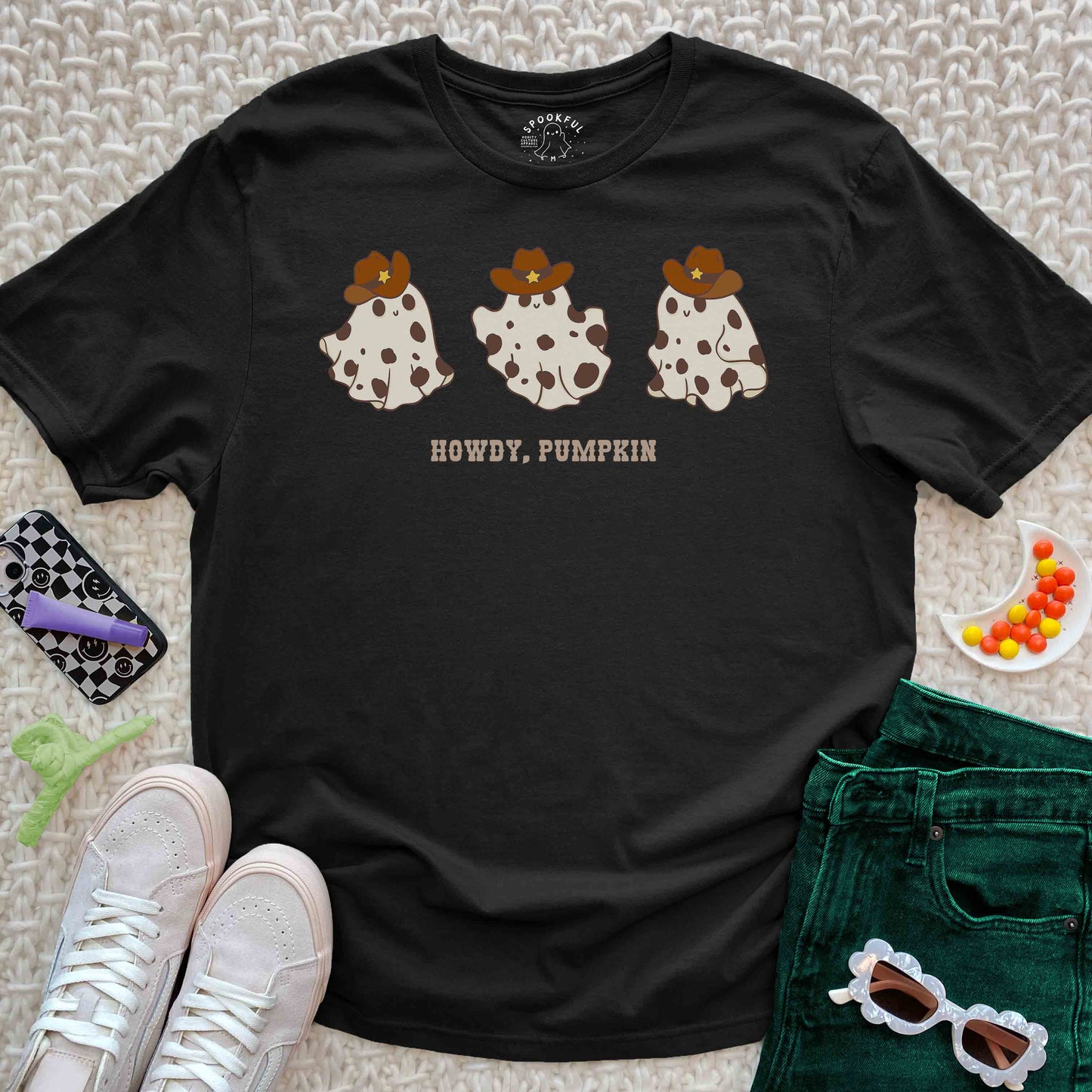 Howdy, Pumpkin Tee - Cowboy Ghost Western T-Shirt