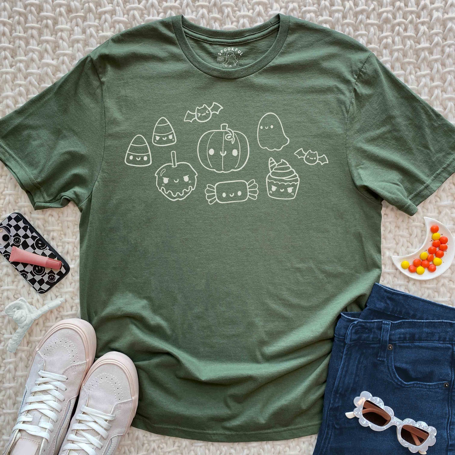 Kawaii Spooky Sweeties Tee - Halloween Candy T-Shirt