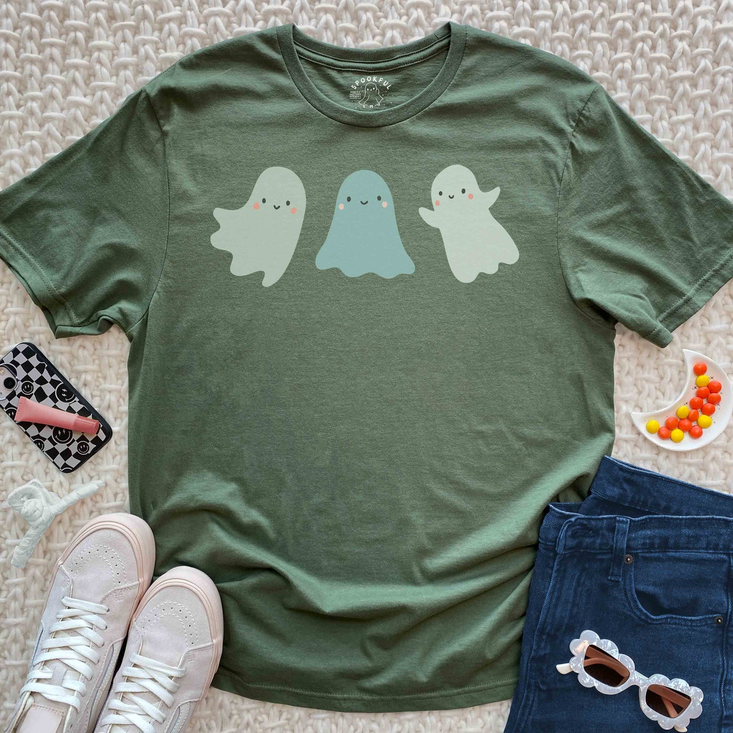 Minty Mischief Tee - Classic Ghost T-Shirt