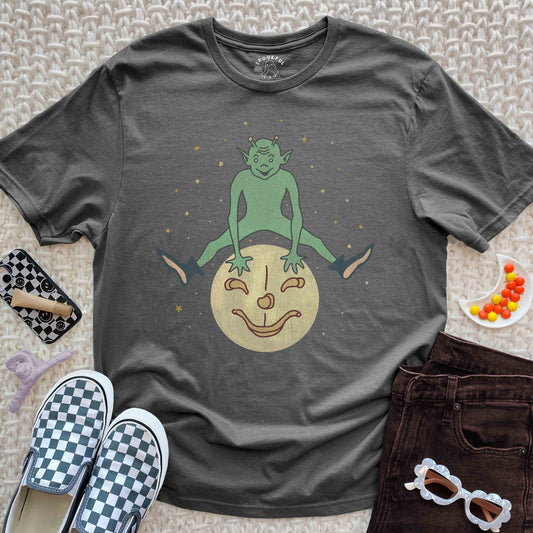 Moon Landing Tee - Retro Cosmic Alien T-Shirt
