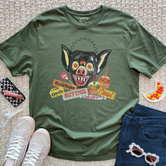 Nosfera-tote Tee - Retro Halloween Candy T-Shirt