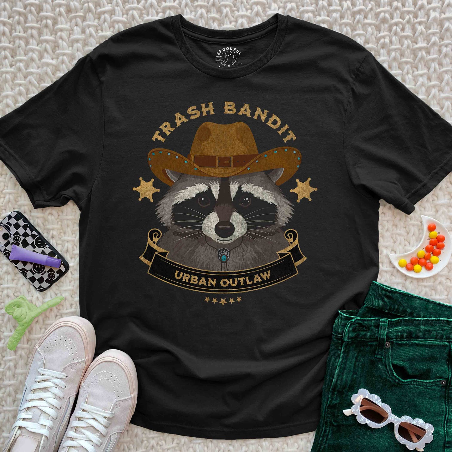Urban Outlaw Tee - Western Raccoon T-Shirt