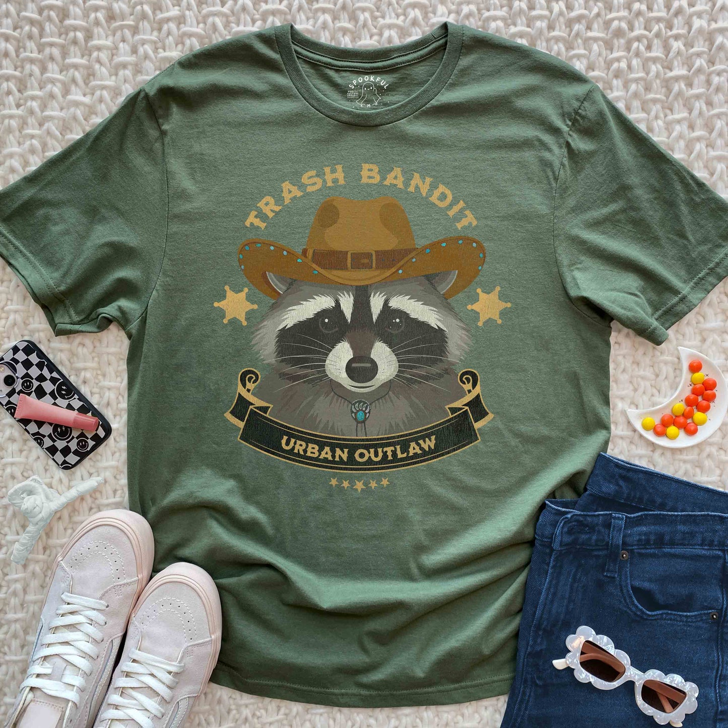 Urban Outlaw Tee - Western Raccoon T-Shirt