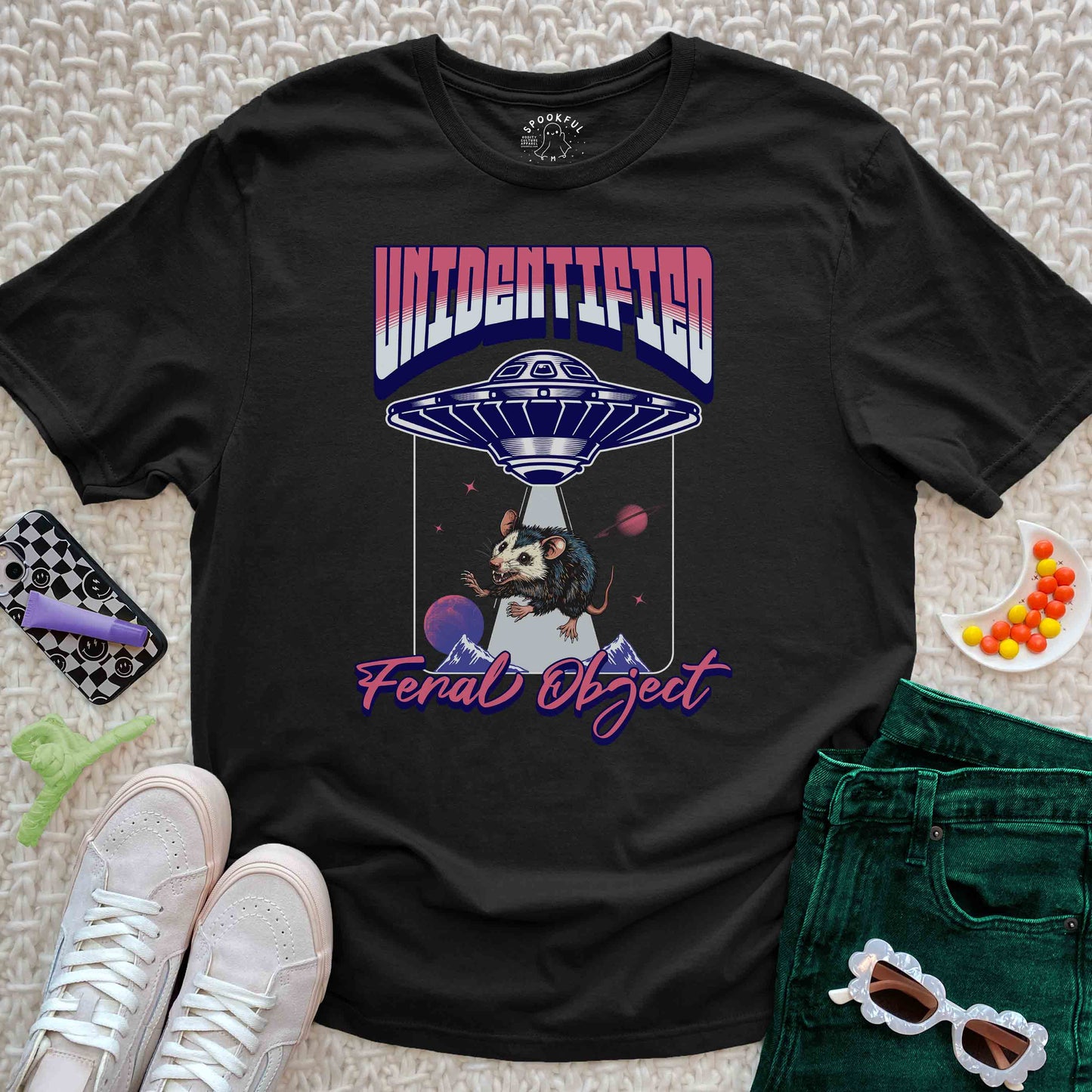 Unidentified Feral Object Tee - UFO Possum T-Shirt