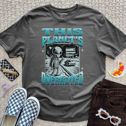 Planet Overrated Tee - Travel Alien T-Shirt