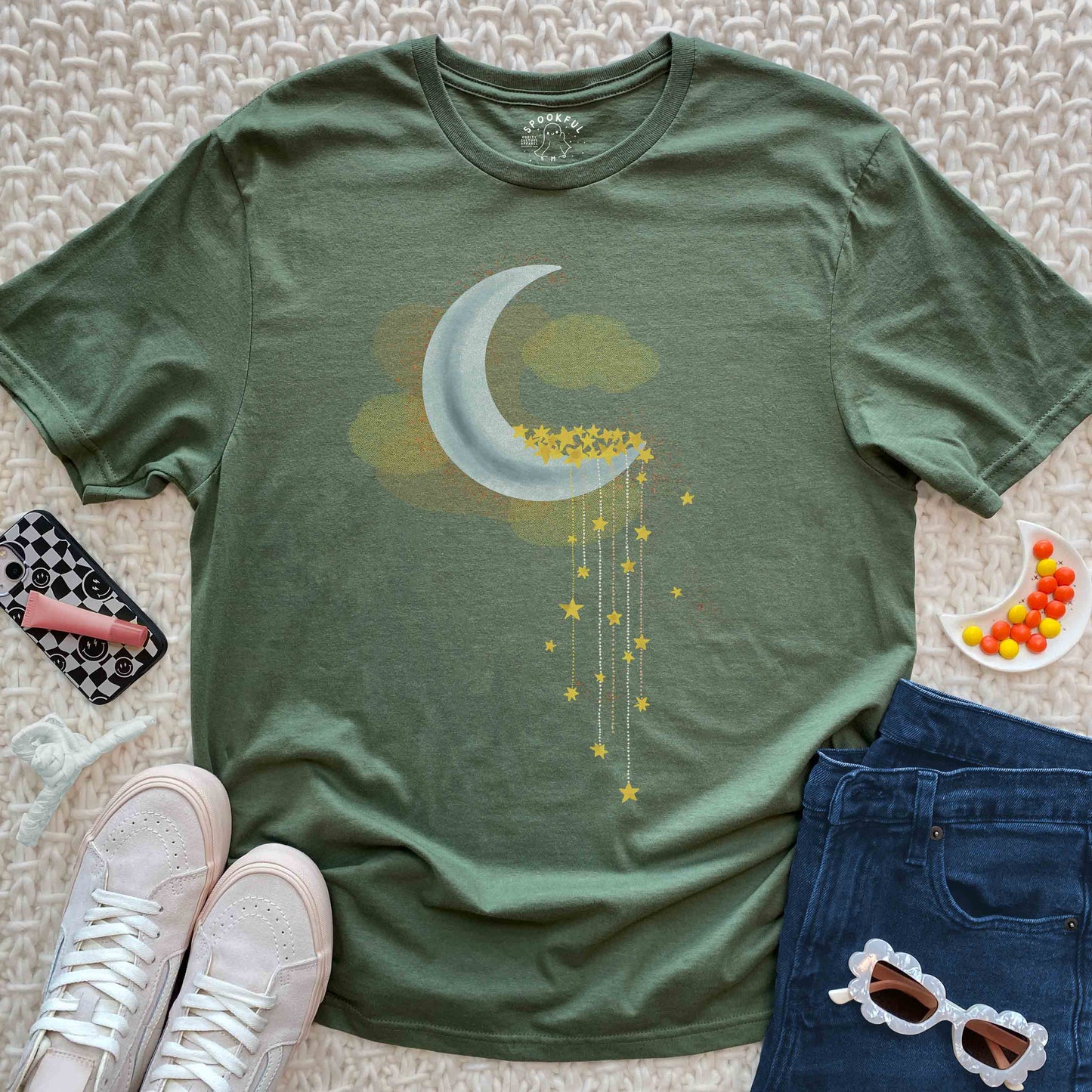 Twilight Drip Tee - Moon Stars Celestial T-Shirt
