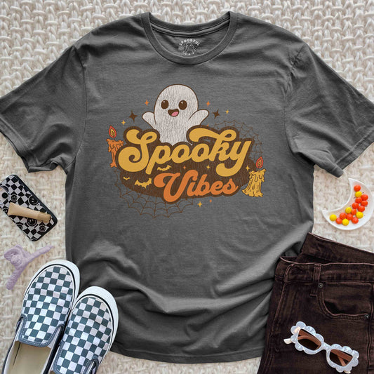 Retro Spooky Vibes Tee - Vintage Ghost T-Shirt