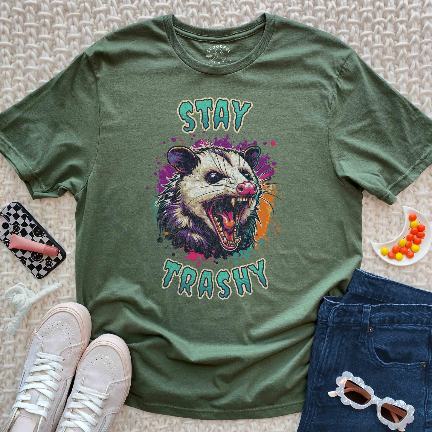 Stay Trashy Tee - Hissing Possum T-Shirt