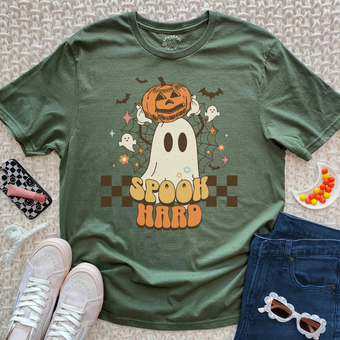 Spook Hard Tee - Retro Ghost T-Shirt
