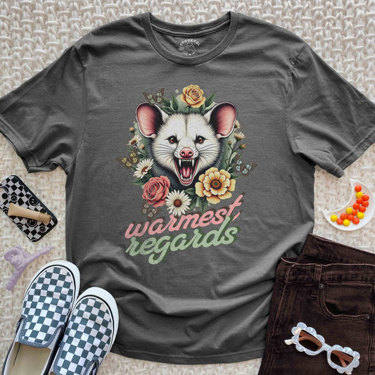 Warmest Regards Tee - Floral Possum T-Shirt